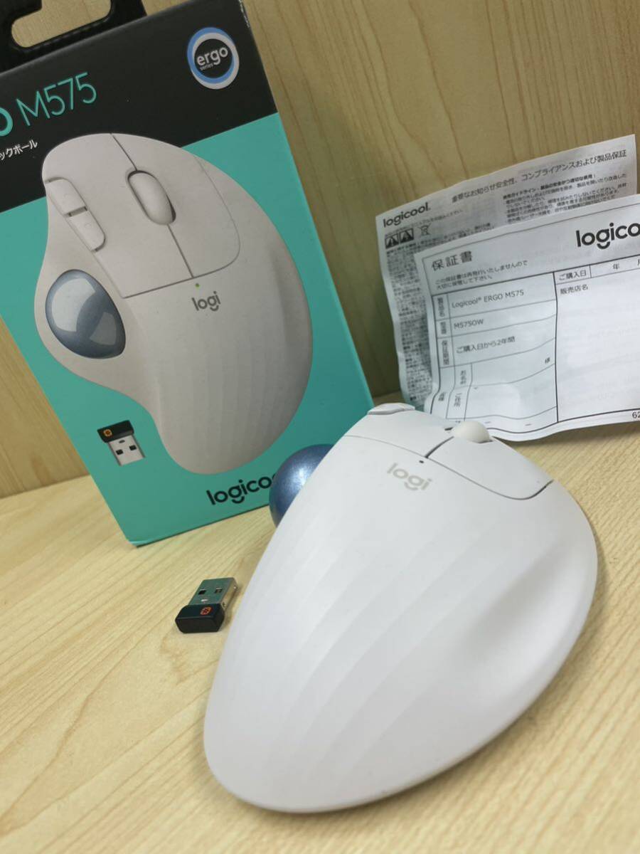 （600）ERGO M575 Wireless Trackball Mouse M575OW [オフホワイト] トラックボール ワイヤレスマウス ロジクール 無線 _画像1