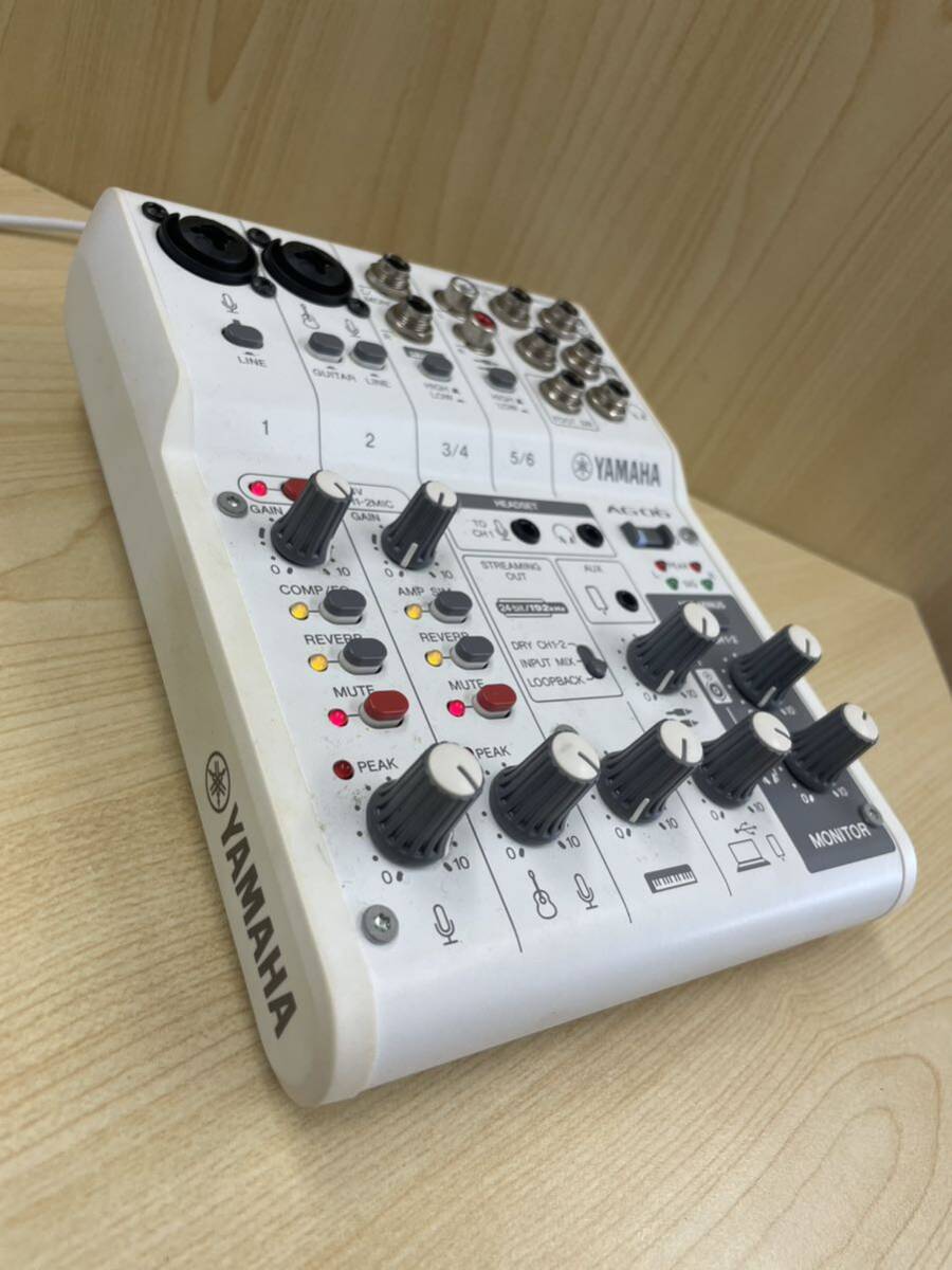 （684）YAMAHA ヤマハ AG06 MIXING CONSOLE ウェブキャスティングミキサー 音響 オーディオ 機器 通電確認のみ 現状 ジャンクの画像1