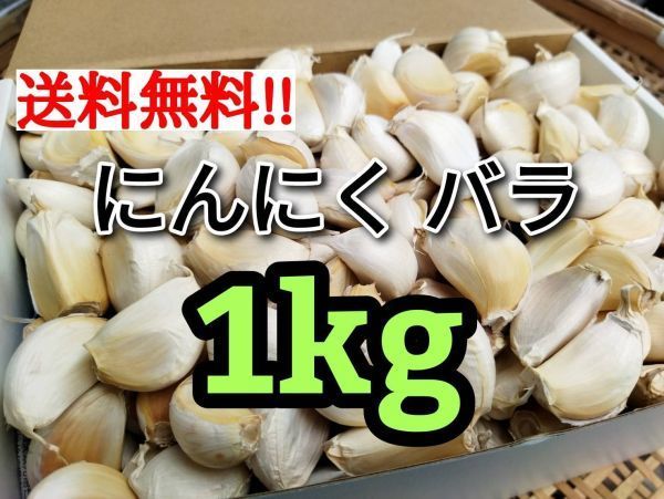 【送料無料】お買い得☆ 令和5年産 無農薬栽培 にんにく １㎏ バラ ニンニクの画像1