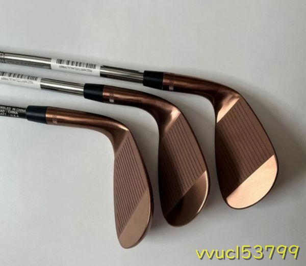 HC038:スチールヘッドカバー付きスチールシャフト M9銅製ゴルフクラブキット 52, 56, ,60 3個_画像1