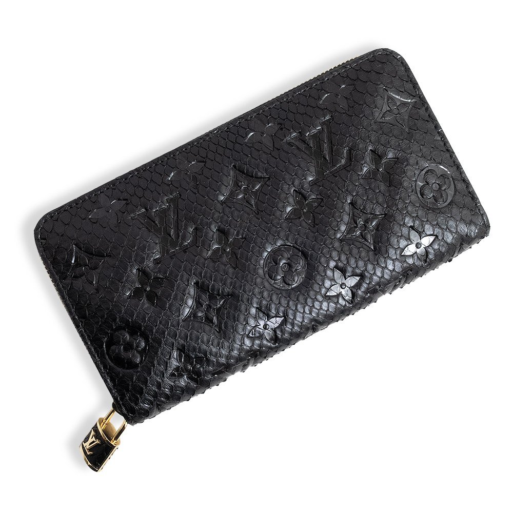 （新品・未使用品）ルイ ヴィトン LOUIS VUITTON ジッピー ウォレット 長財布 モノグラム パイソン エキゾチックレザー ブラック N80686_画像1