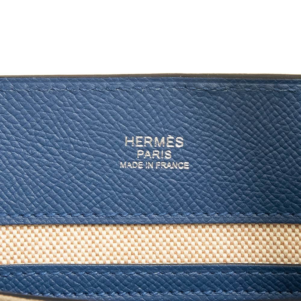 （未使用　展示品）エルメス HERMES マキシボックス カバス 30 トート ハンドバッグ グリズリー ヴォーエプソン レザー ベージュ ブルー_画像8