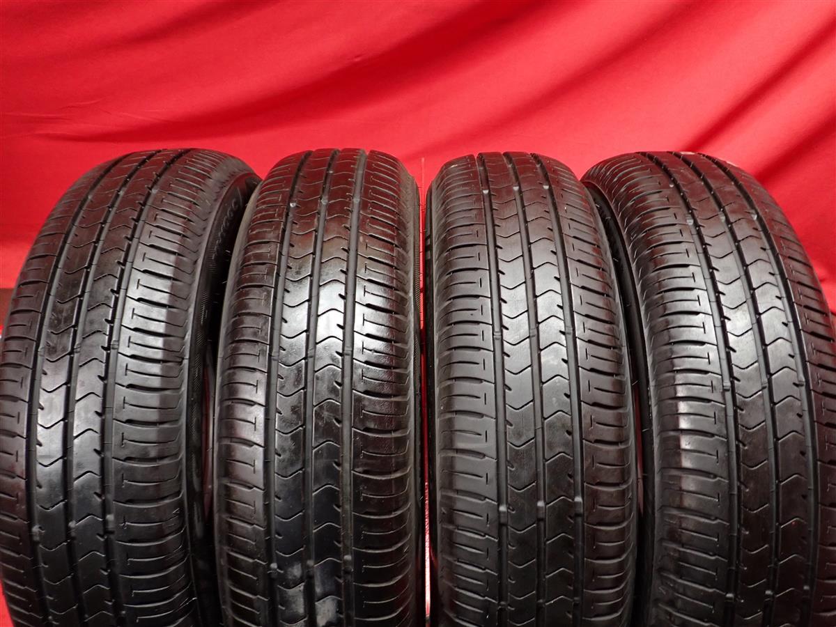 中古タイヤ 155/65R14 75H 4本セット ブリヂストン エコピア NH100C BRIDGESTONE ECOPIA NH100C 8分山★n14 N-WGN ルークス R2 アルト_画像1