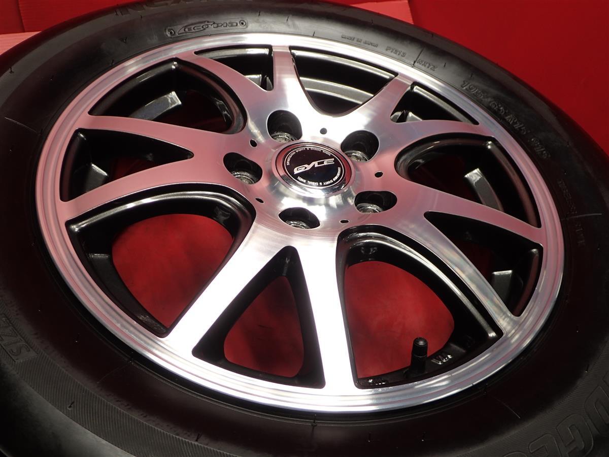 GYLE ZIONE ジオーネ 6J 15インチ PCD114.3 5穴 +53 ハブ73 + ブリヂストン ネクストリー 195/65R15 9/8分山 ヴォクシー アクセラ 等 tw15_画像9