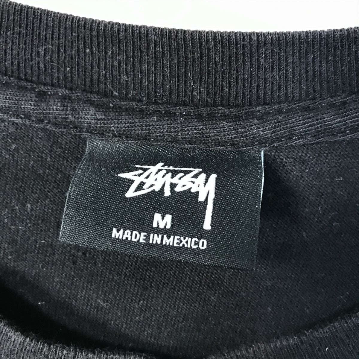 { хорошая вещь *}STUSSY Stussy * большой Logo * arm Logo * one отметка * футболка с длинным рукавом * cut and sewn * черный * размер M(MA6328)*S60