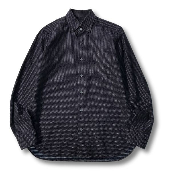 { superior article *}D*URBAN Durban * total pattern design * button down shirt * navy * size S(MA6219)*S60