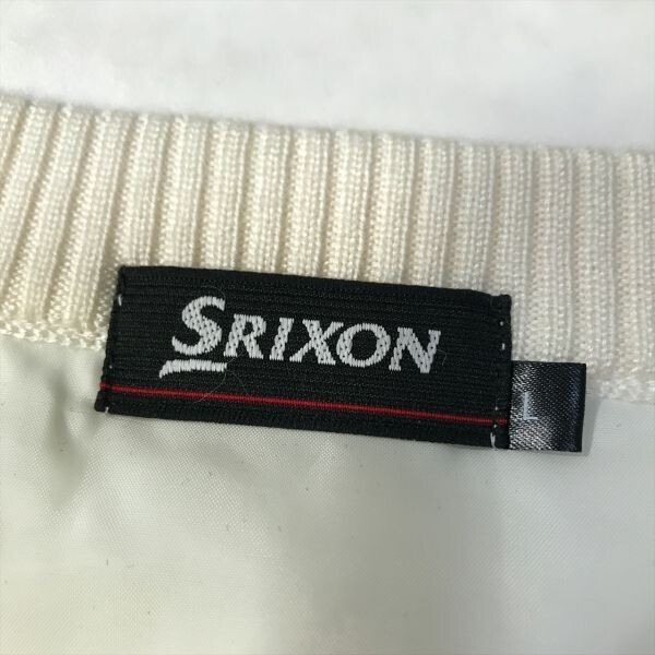 《オススメ◎》SRIXON スリクソン★異種素材切り替え*デザインニット*セーター*スポーツ*ゴルフ*クリーム*サイズL(MW3261)◆S60の画像7