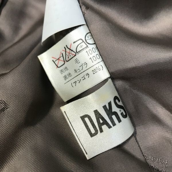 《良品◎》DAKS ダックス★レトロ*ウールテーラードジャケット*ブレザー*キャメル*サイズ7AR(LW1149)◆S80_画像8