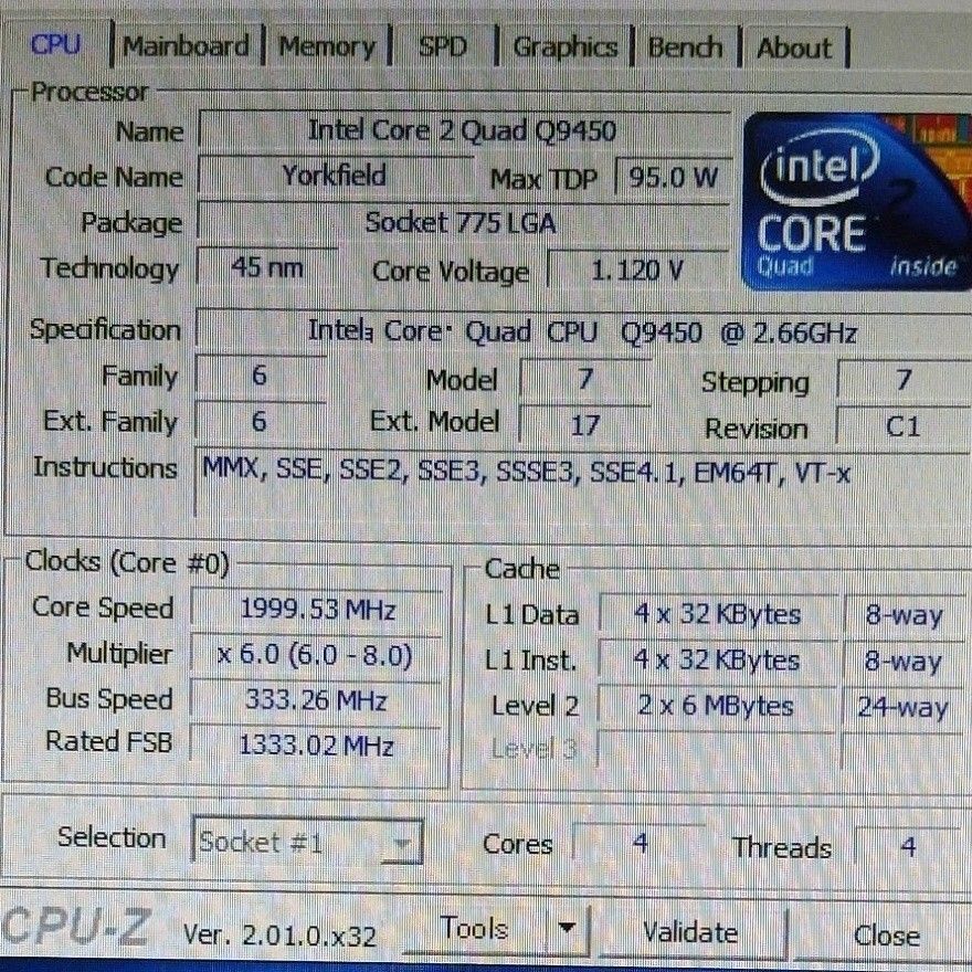 Intel インテル Q9450 Core 2 Quad LGA775_画像4