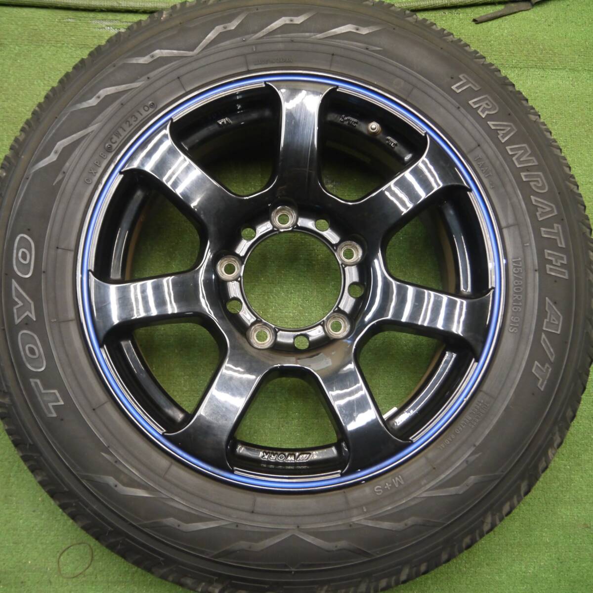 *送料無料* キレイ★ジムニー等 WORK CRAG ST7 175/80R16 トーヨー トランパス A/T ワーク 16インチ PCD139.7/5H★4040111Hノ_画像4