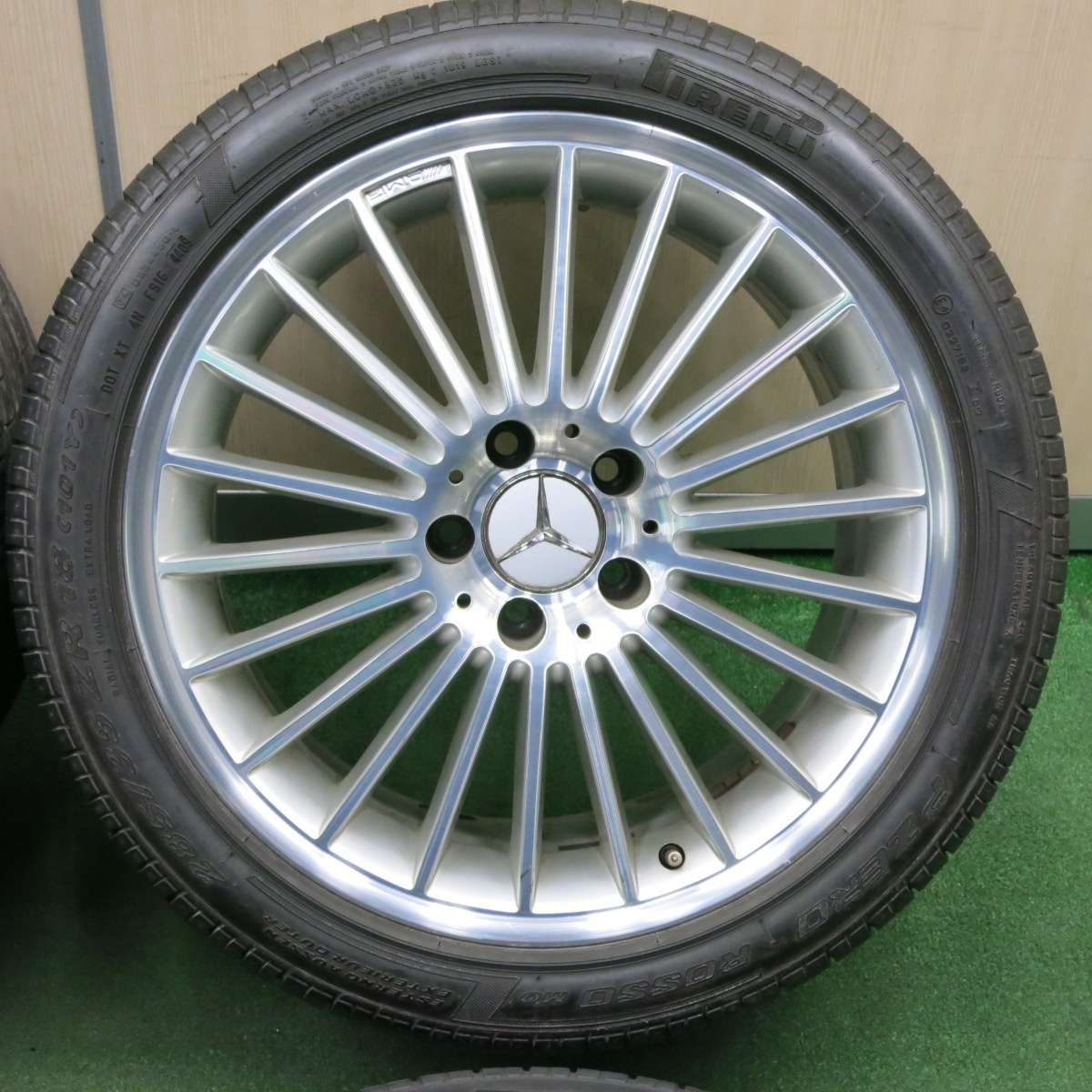 *送料無料* 4本価格★ベンツ SLクラス R230 純正 AMG 255/40R18 285/35R18 ピレリ PZERO ROSSO MO PCD112/5H★4040312TNノの画像3