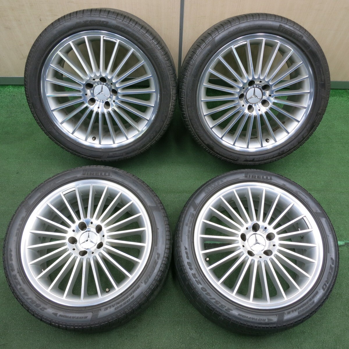 *送料無料* 4本価格★ベンツ SLクラス R230 純正 AMG 255/40R18 285/35R18 ピレリ PZERO ROSSO MO PCD112/5H★4040312TNノの画像1