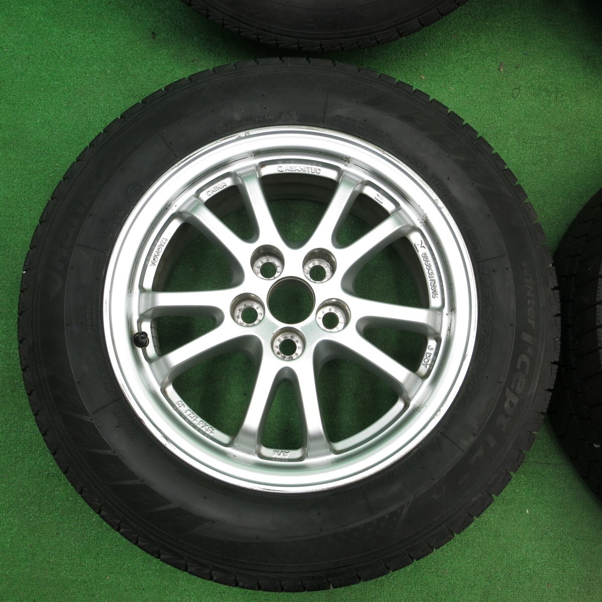 *送料無料* バリ溝 21年 9.5分★トヨタ 50 プリウス 純正 195/65R15 スタッドレス ハンコック winter i*cept IZ2A PCD100/5H★4042711ナス_画像4