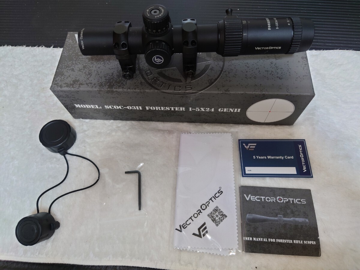 VECTOR OPTICS スコープ Forester 1-5×24 Gen II フォレスター 30mm ブラック SCOC-03II_画像1