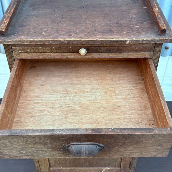 * wooden old sliding tabletop drawer unit side table Vintage old furniture old tool old .. storage shelves exhibition pcs drawer stand for flower vase telephone fee old Japanese-style house Showa Retro 