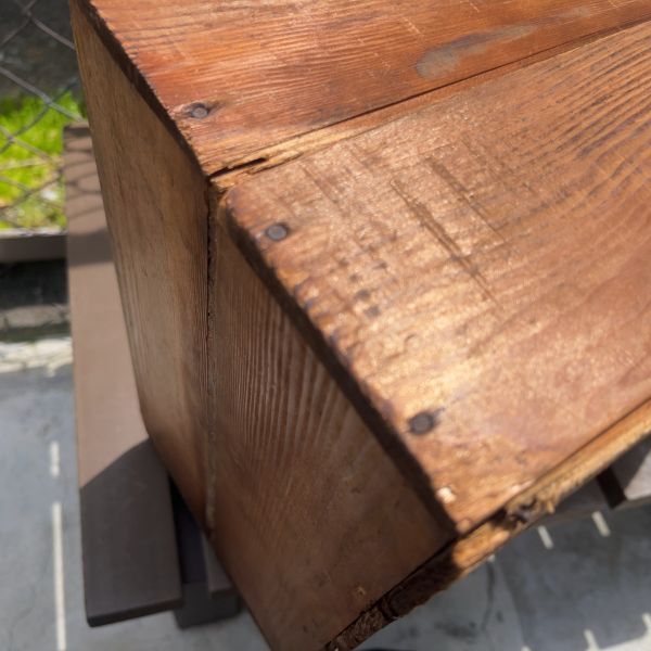 ④古道具 古い家具 引出 2点 木製 小物入れ 木箱 プランター ディスプレイ 昭和レトロ ビンテージ アンティーク AP1304の画像10