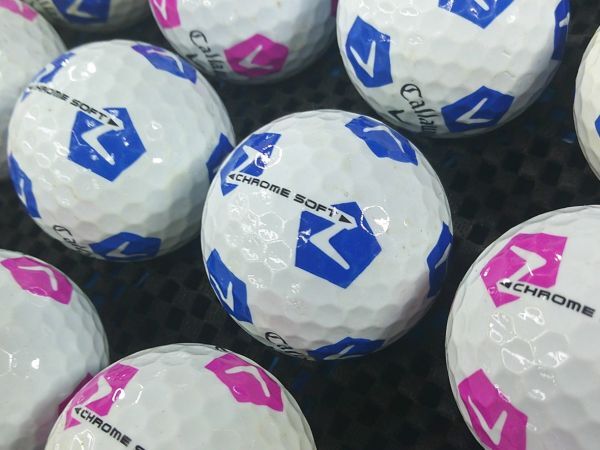 [D1F-02C] Callaway CHROME SOFT Truvis 2018年式 カラー混合 20球 シェブ キャロウェイ ロストボール_画像2