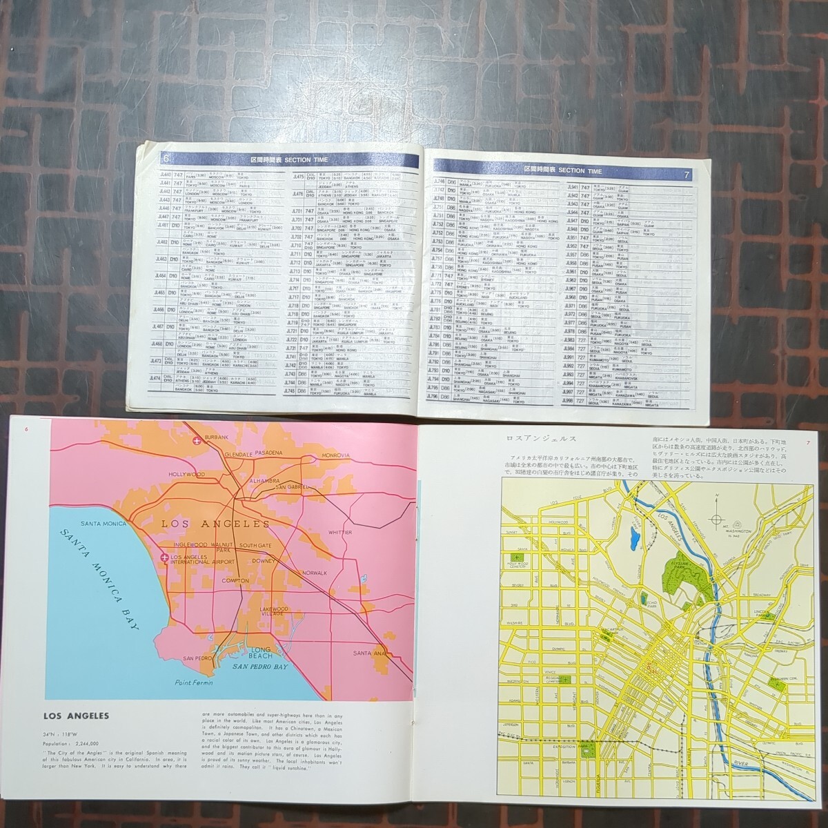冊子,日本航空2点:JAL,ROUTE OF THE COURIERS CITY MAPS:JAPAN AIR LINES 日本航空國際線時刻表,昭和58.4.1-58.6.30の画像6