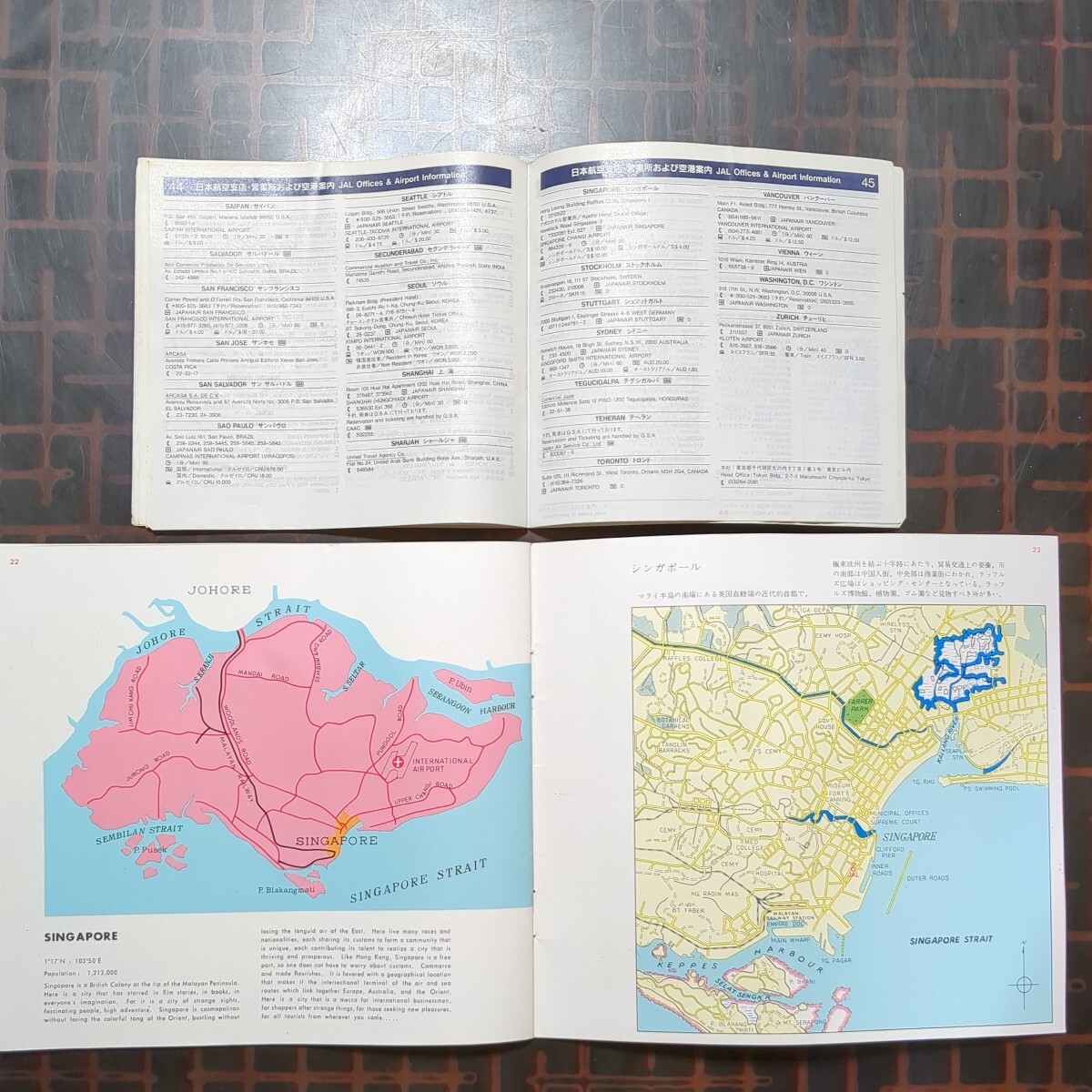 冊子,日本航空2点:JAL,ROUTE OF THE COURIERS CITY MAPS:JAPAN AIR LINES 日本航空國際線時刻表,昭和58.4.1-58.6.30の画像9