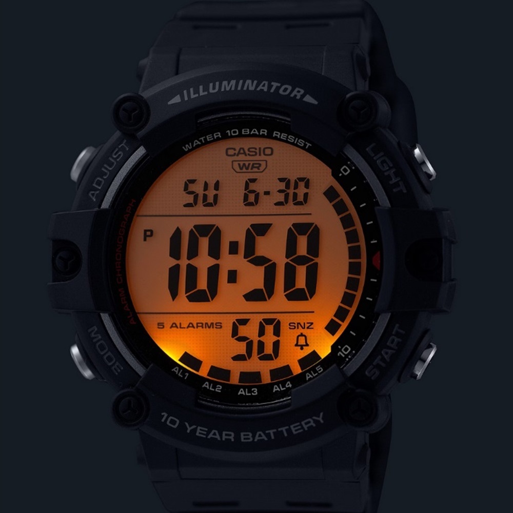 カシオ デジタル 腕時計 水に強い 防水 大きい 見やすい バックライト メンズ レディース プレゼント 誕生日プレゼント_画像3