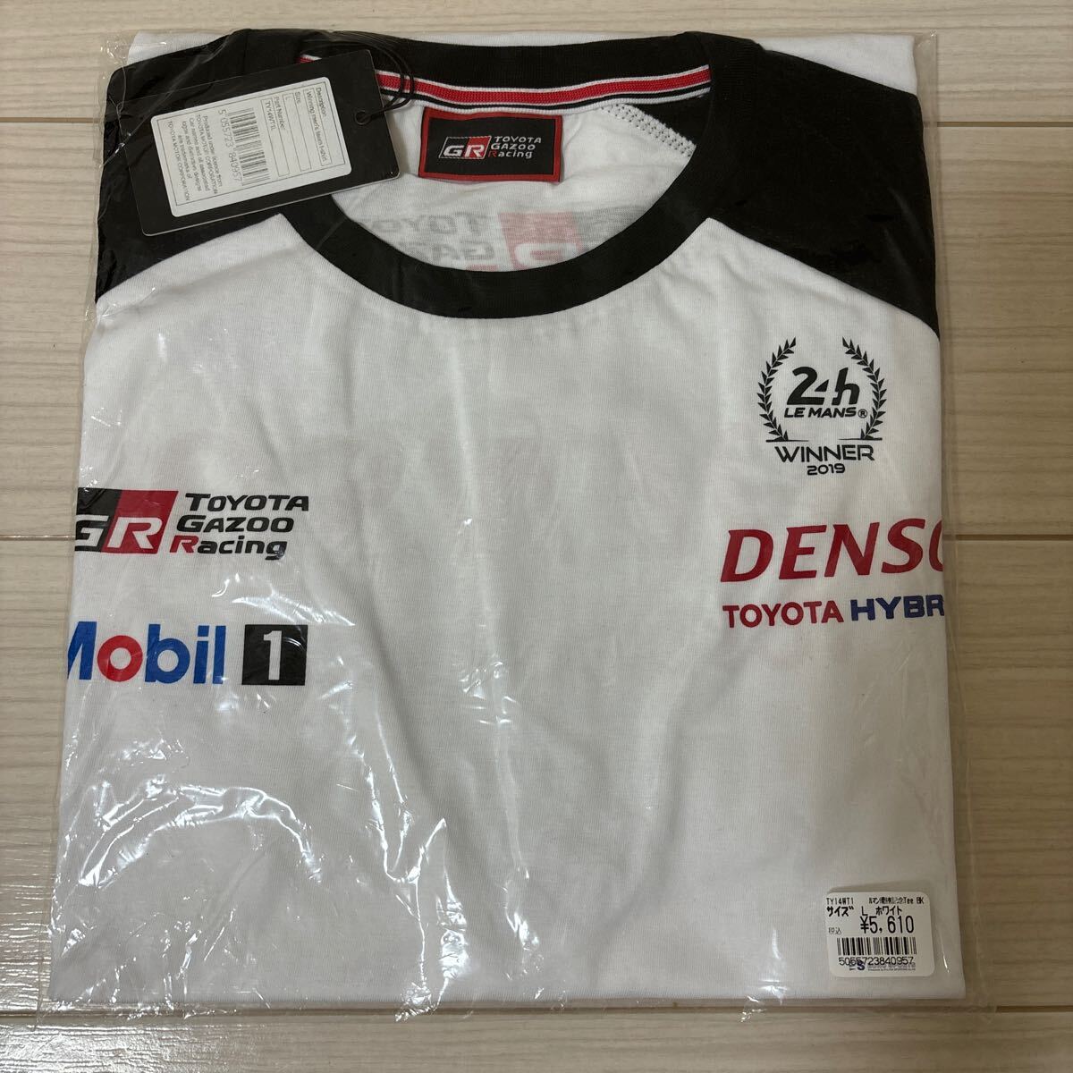 新品 未開封 WEC TOYOTA GR RACING トヨタ GAZOO レーシング ルマン24H ウイナーTシャツ デンソー サイズL カラーホワイトの画像1