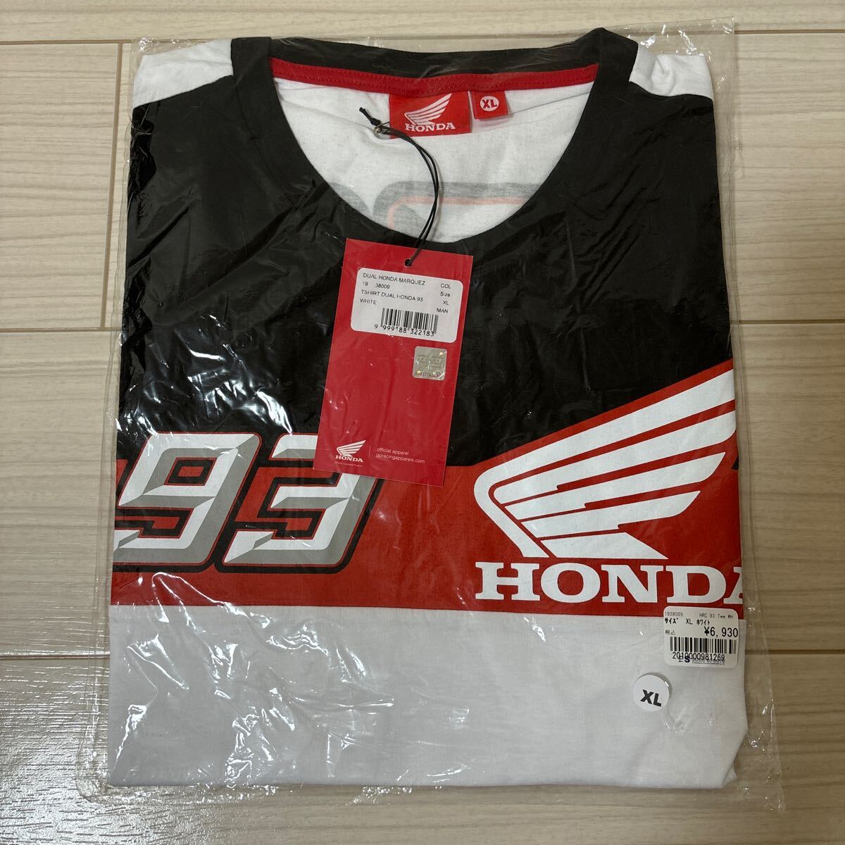 新品 未開封 MOTO GP レプソルーホンダ レーシング オフィシャルTシャツ #93 マルク マルケス HONDA ドゥカティ サイズXLの画像1