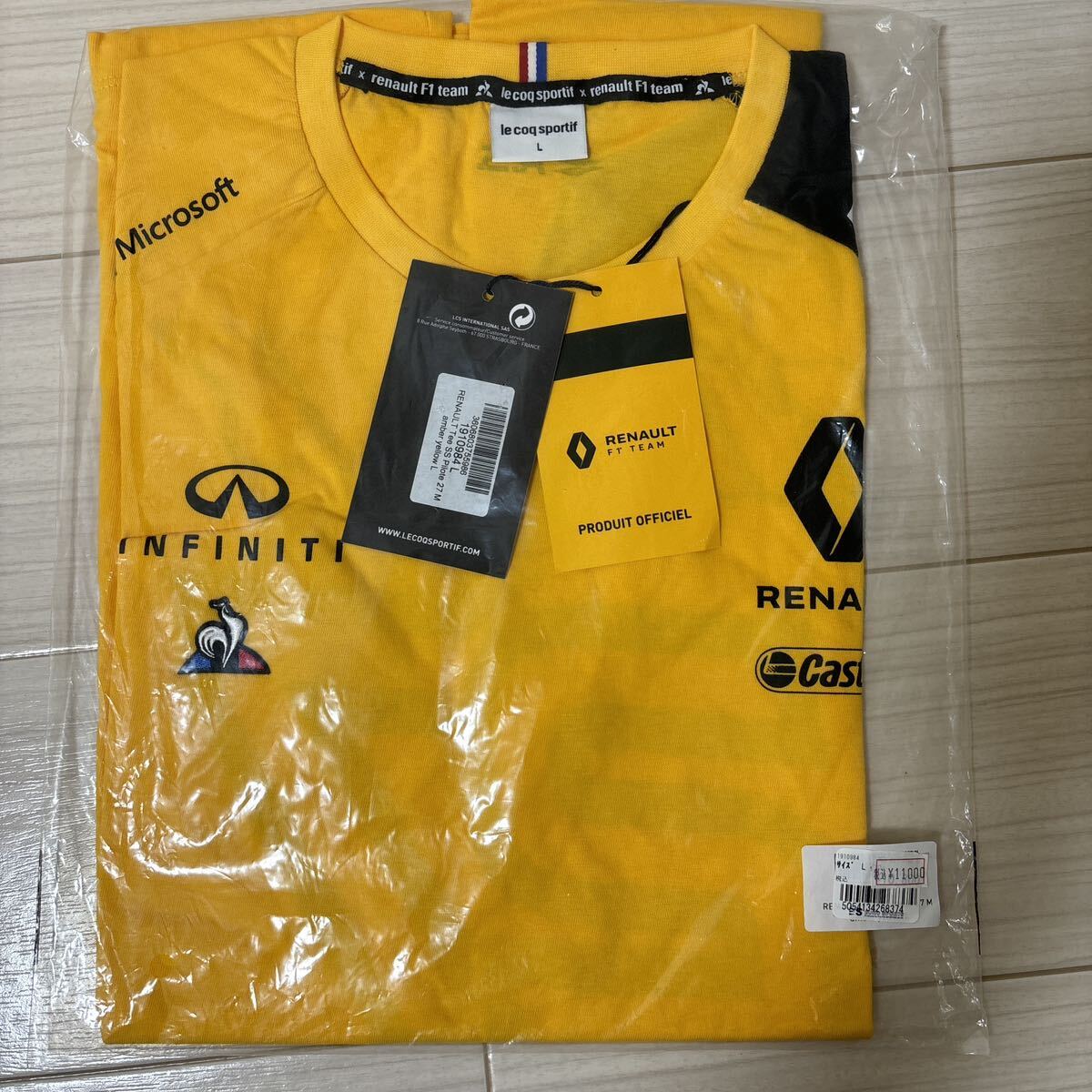 新品 未開封 F1 INFINITI RENAULT インフィニティ ルノー F1 チーム オフィシャル レプリカ Tシャツ サイズ:L 定価:11000円税込_画像1