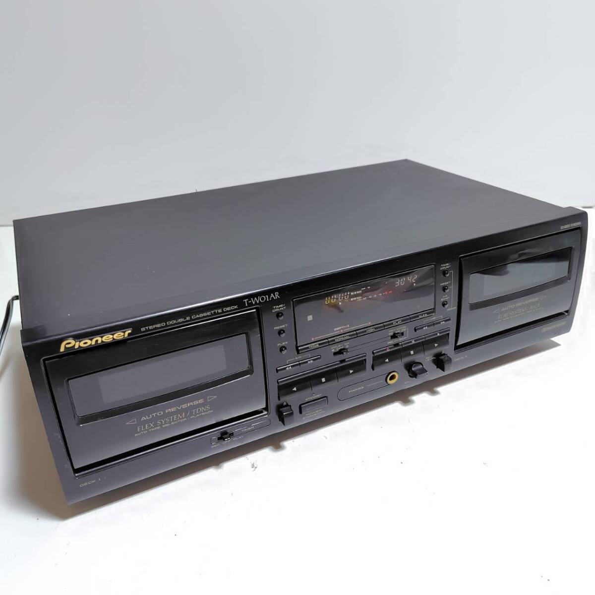 PIONEER パイオニア ダブルカセットデッキ T-W01AR 動作品 オーディオ機器_画像1