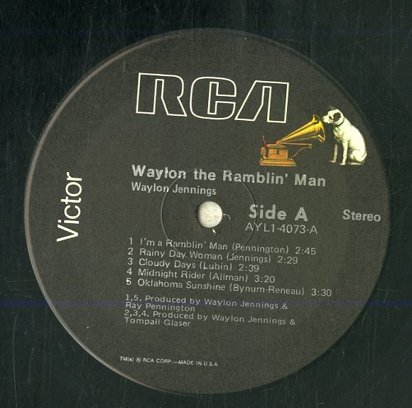 A00561679/LP/Waylon Jennings「Waylon The Ramblin' Man」_画像3