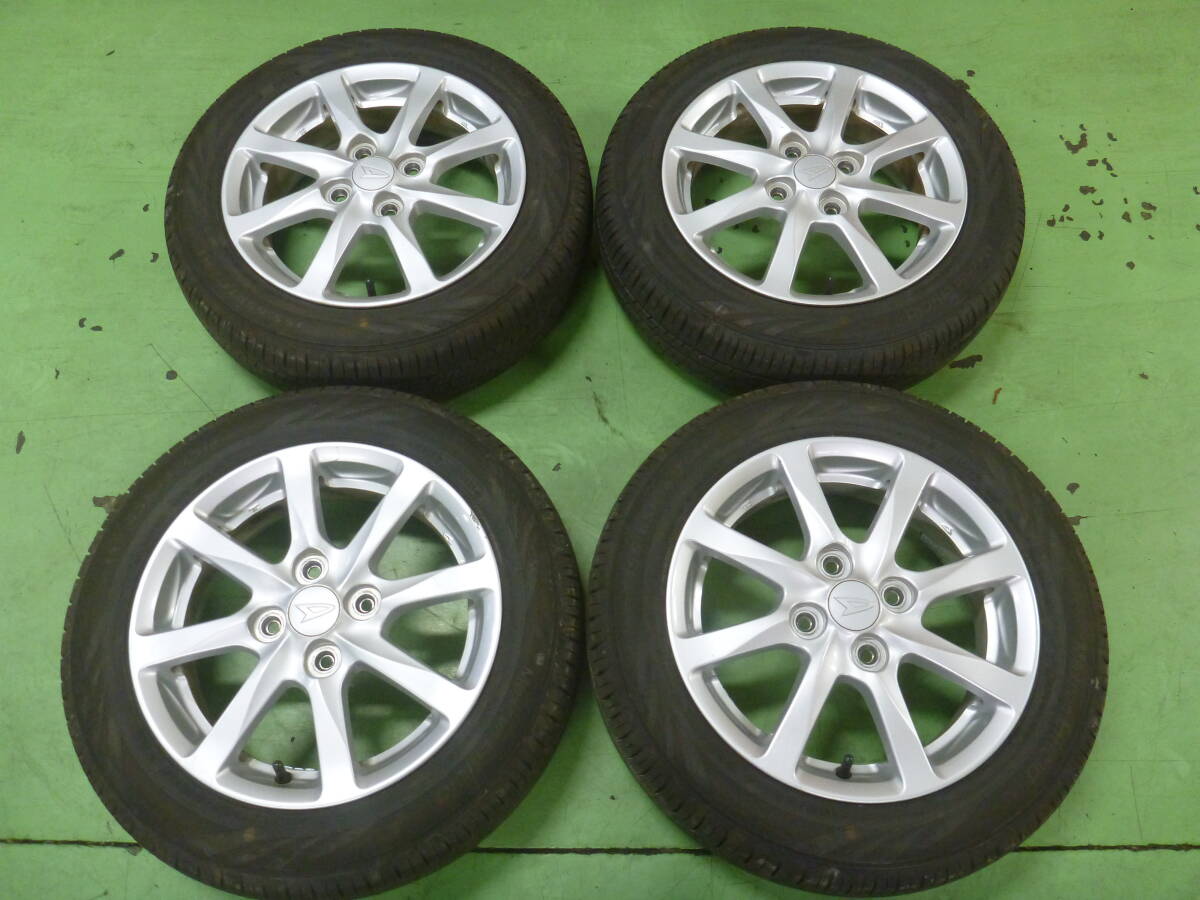 ダイハツ純正 14×4.5J 4H PCD100 +45 / 2023年製タイヤ 155/65R14 4本SET (H24027) _画像1