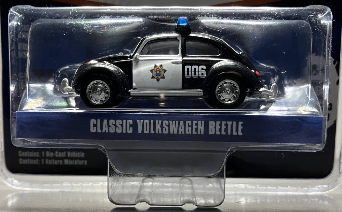 1/64　Greenlight Classic Volkswagen Beetle　クラシック　フォルクスワーゲン　ビートル　ポリス　未開封品　グリーンライト_画像2