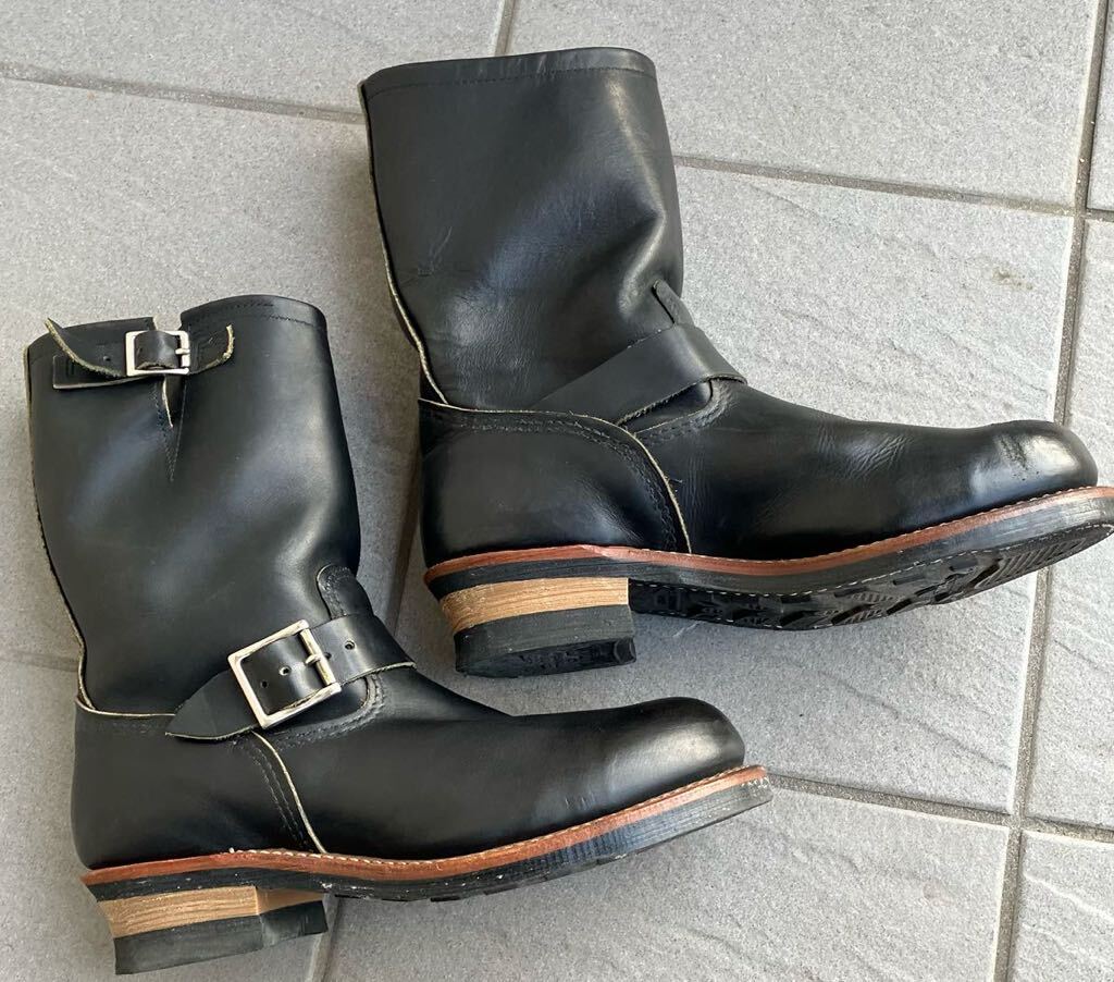 美品良品 RED WING レッドウイングエンジニアスチールトゥブーツ 9085 ブラックハーネス 9D 27㎝の画像2