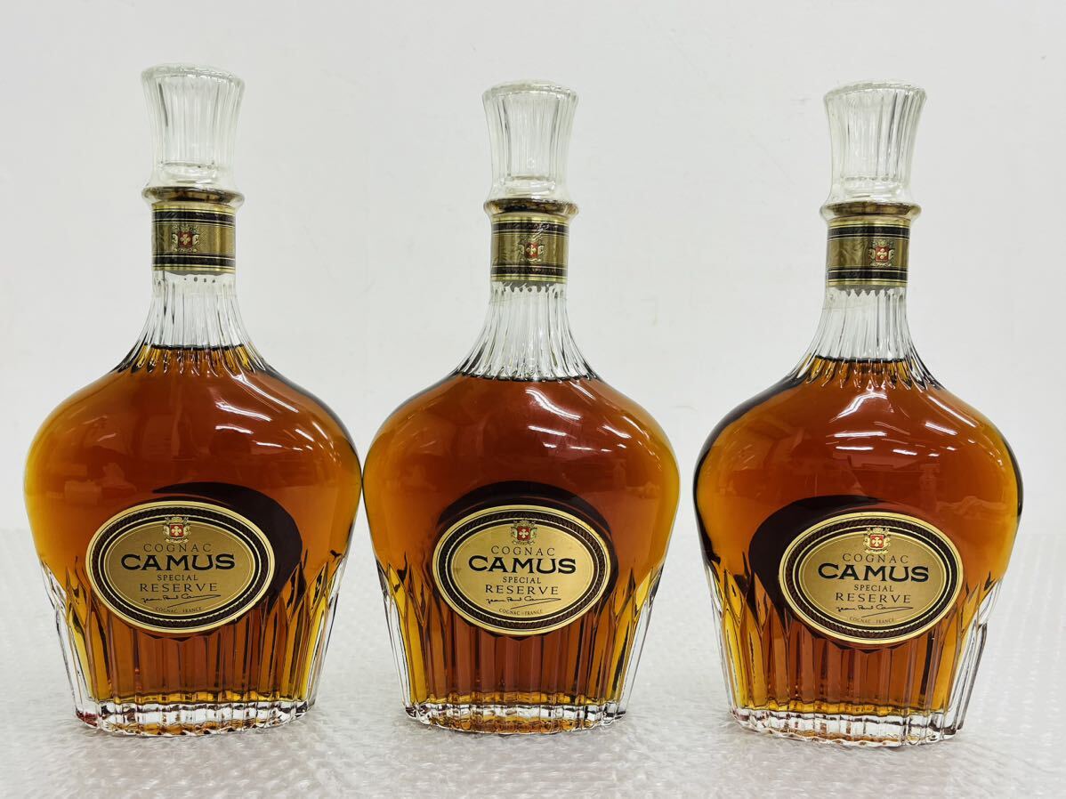 I♪ 古酒 未開栓 CAMUS RESERVE カミュ スペシャルリザーブ 3本 まとめ 箱付き コニャック ブランデー cognac の画像2