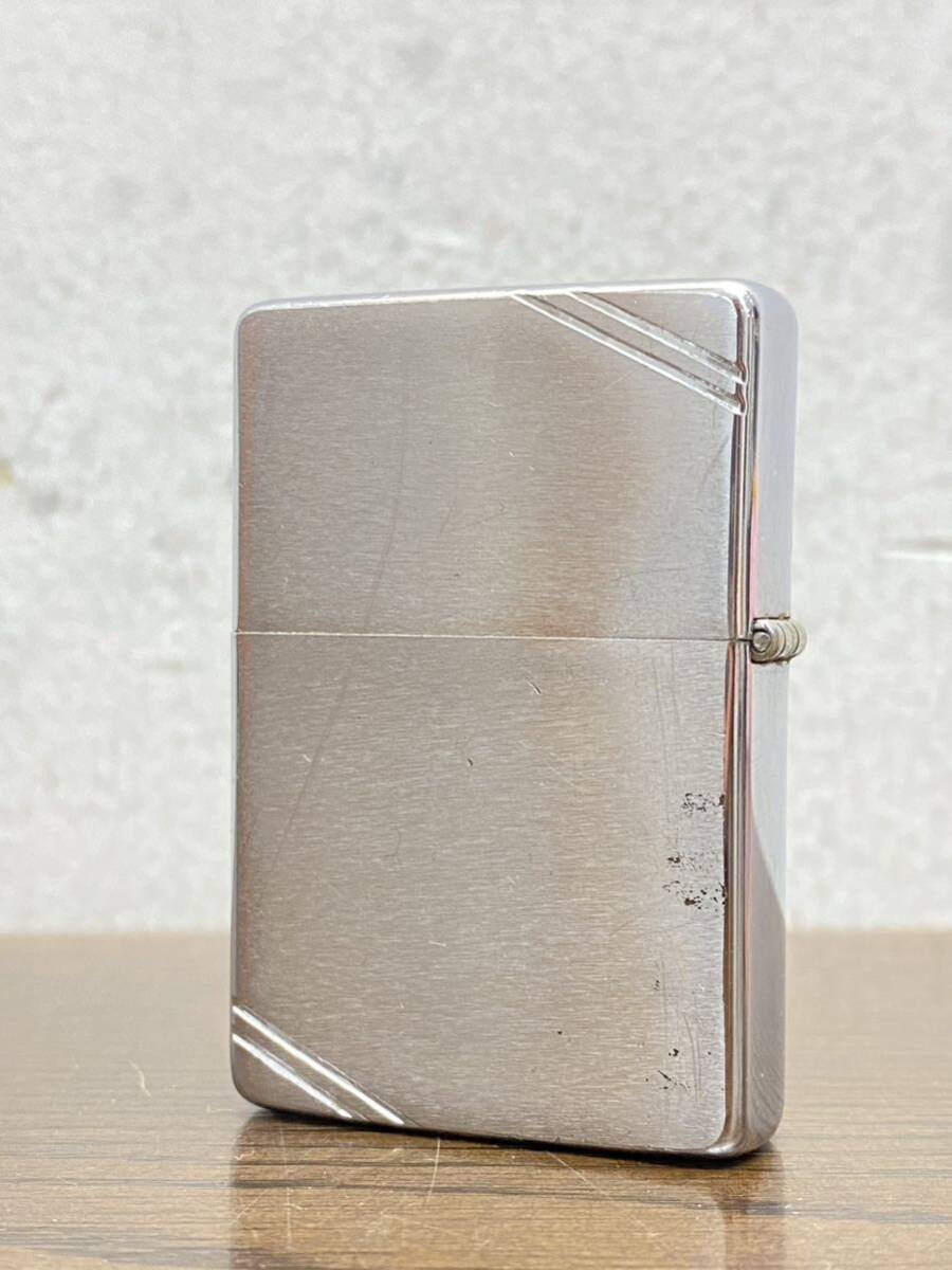 I★ ジッポ ZIPPO オイルライター シルバーカラー シンプルデザイン 1989年製 喫煙具 の画像1