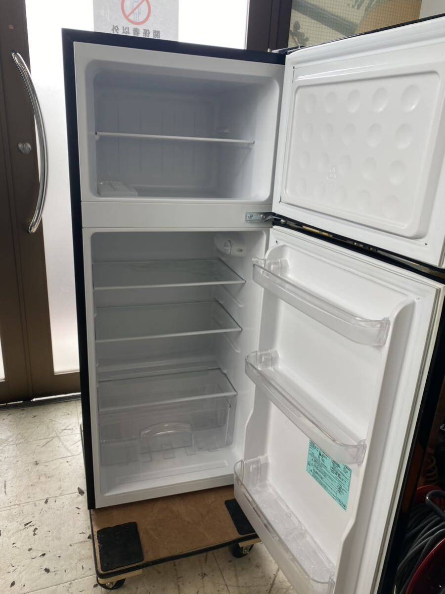 I★ 2020年製 中古 Haier ハイアール 130L 2ドア冷凍冷蔵庫 右開き 置き場所を選ばないスリムボディJR-N130Aの画像4
