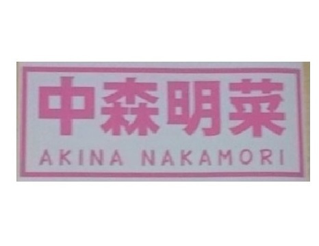 カッティング シール ステッカー 切り文字 中森明菜 / 80s 80年代アイドル 歌姫 昭和レトロ ファンタレントグッズ DIVA IDOL #2_ピンク色。白い部分は台紙です。
