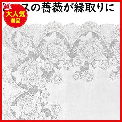【！！最激安！！】 M さっと拭き取り 汚れ 120×150cm レース 薔薇 おしゃれ 白 防水 はっ水加工 長方形 ビニール 日本製 テーブルクロスの画像2