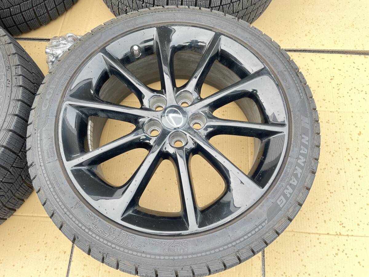 良品！バリ山！215/45R１７ タイヤホイールセット CT200ｈ 30プリウス 50プリウス 純正？社外ホイール 17インチ PCD100の画像4