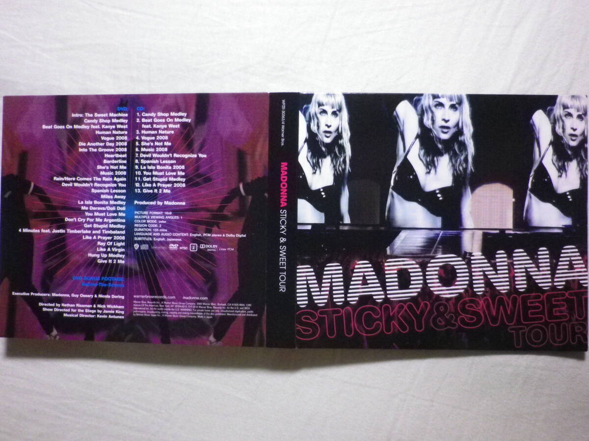 DVD+CD2枚組 『Madonna/Sticky ＆ Sweet Tour(2010)』(2010年発売,WPZR-30363/4,国内盤帯付,歌詞対訳付,Digipak,ライブ・アルバム)_画像8