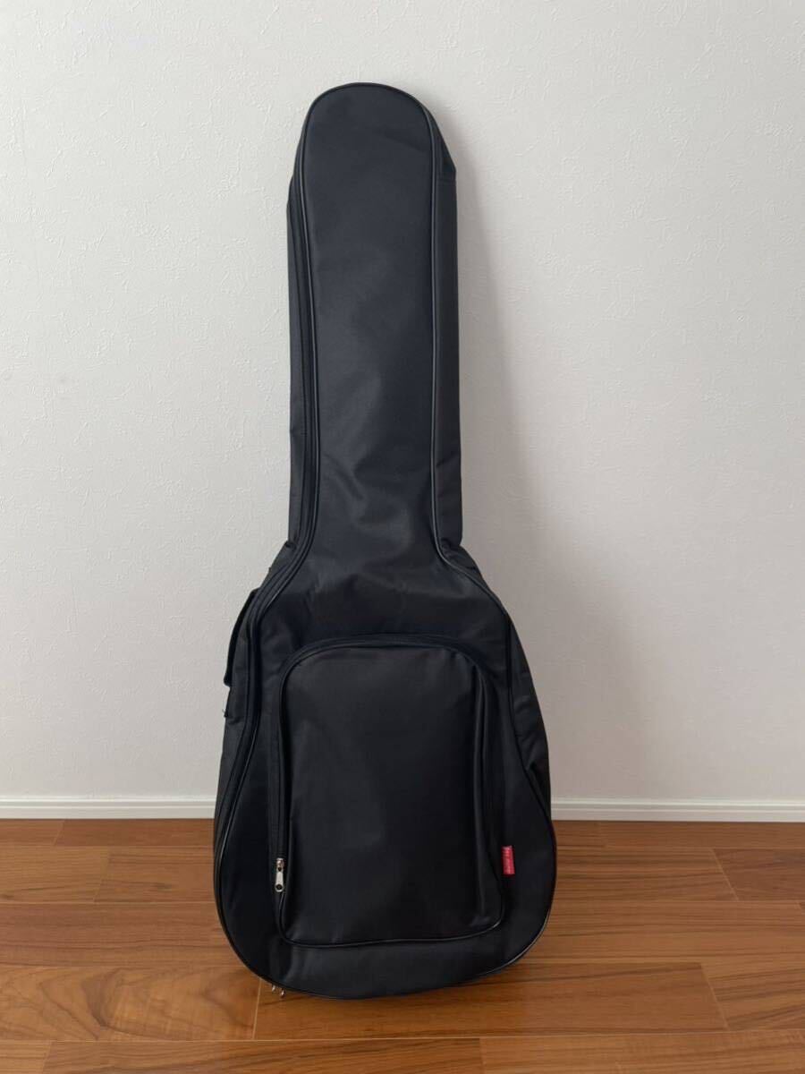 ギターケース ソフトケース ギグバッグ 黒 ギターバッグ 軽量 アコースティックギター 大容量 ポケット付き アコギ ブラック リュック型の画像5