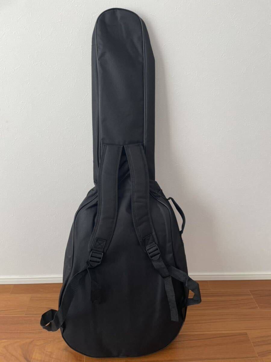 ギターケース ソフトケース ギグバッグ 黒 ギターバッグ 軽量 アコースティックギター 大容量 ポケット付き アコギ ブラック リュック型の画像6