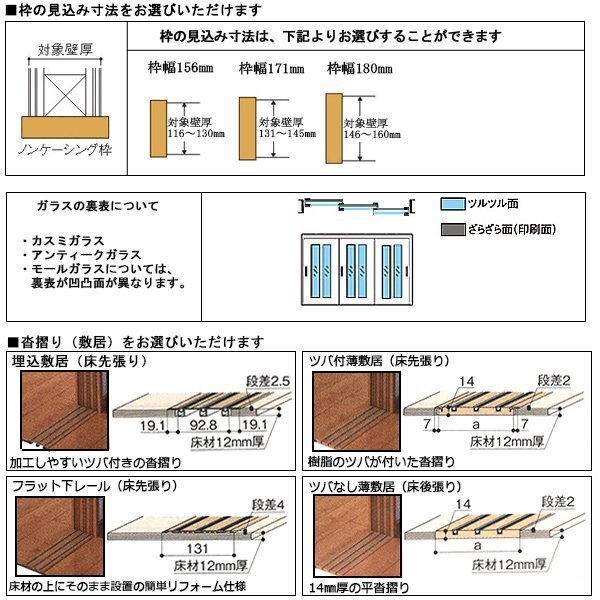 室内建具 ＬＩＸＩＬ 引違い戸 3枚建 W2432×H2023 (2420) LGC 「Crea」_画像4