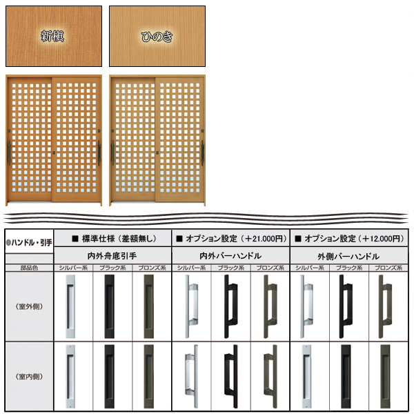 アルミサッシ YKK 玄関引戸 れん樹 A11W 半外付 ランマ無し 単板_画像2