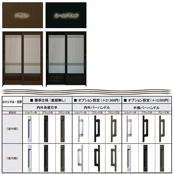 アルミサッシ YKK 玄関引戸 れん樹 A06A 内付 ランマ通し 単板_画像2