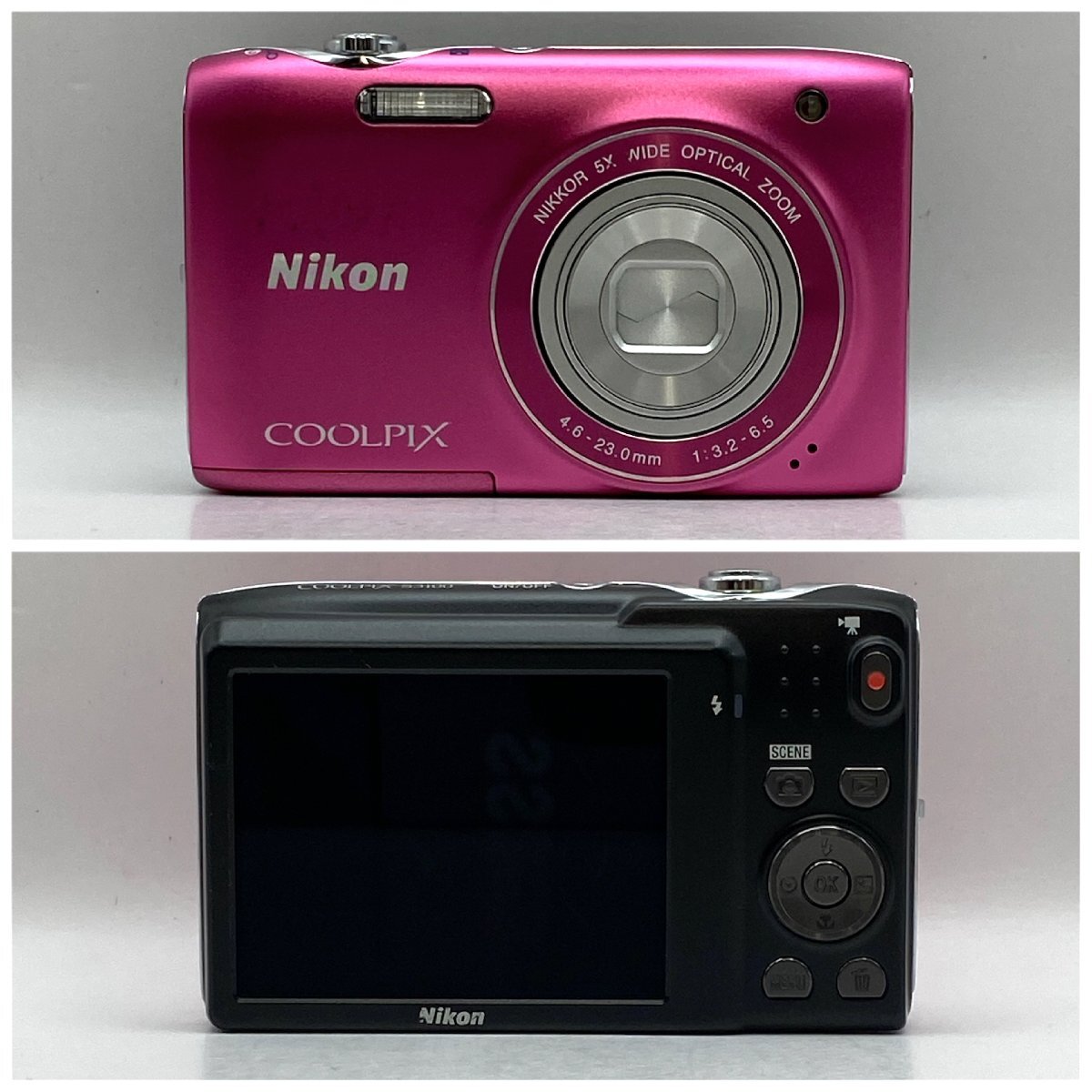 1円～/Nikon/ニコン/COOLPIX/クールピクス/S3100/箱・付属品付/デジタルカメラ/デジカメ/シャッターOK/通電確認済/ジャンク/HM052の画像2