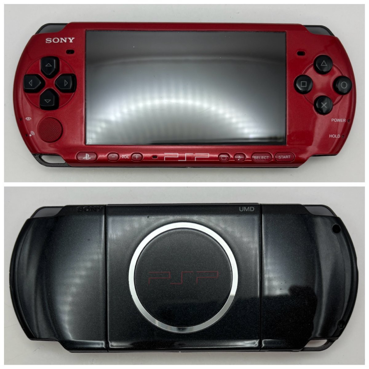 1円～/SONY/ソニー/PlayStation Portable/プレイステーション ポータブル/PSP-3000/レッド/ブラック/ゲーム/本体/おもちゃ/ジャンク/W077の画像2