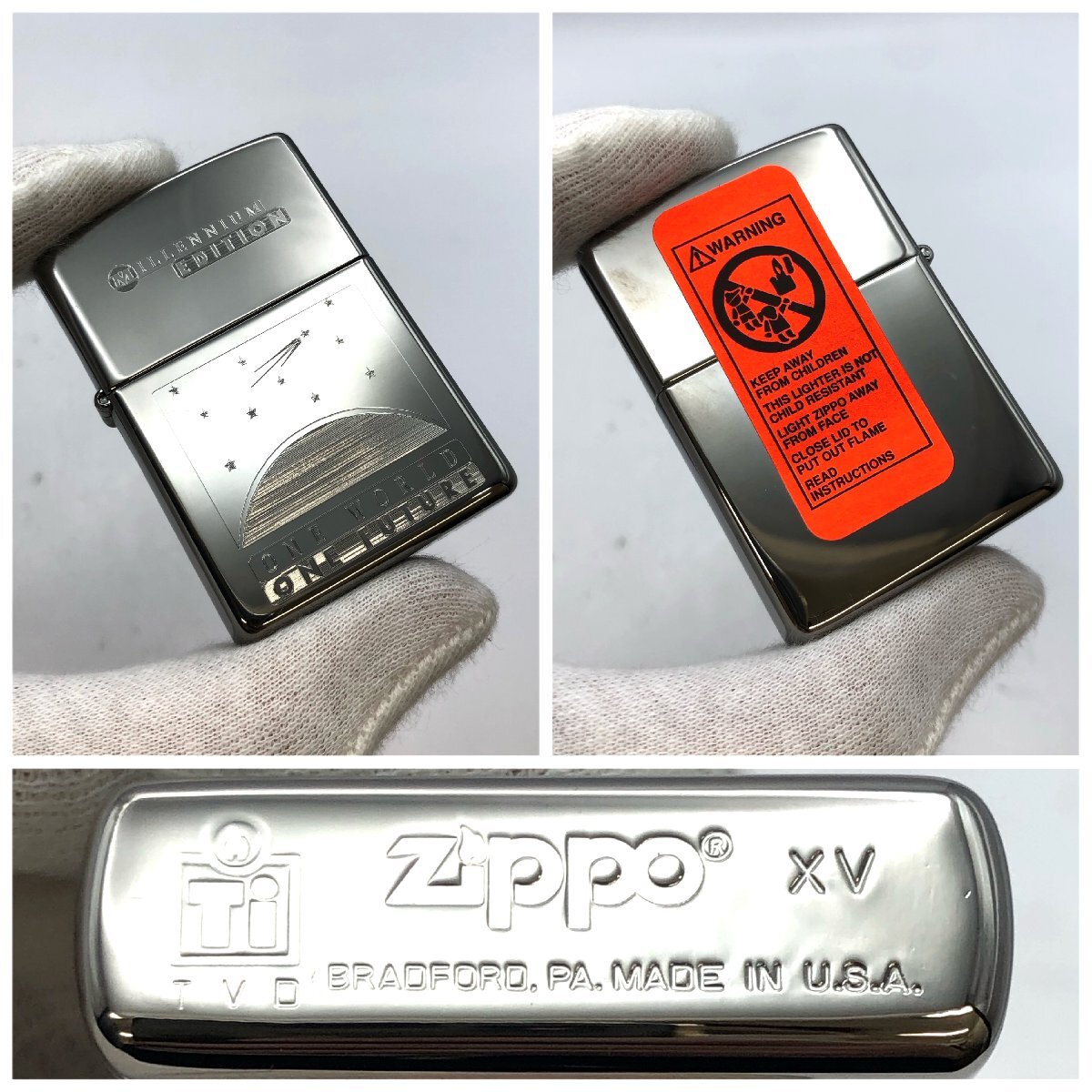 1円～/未使用/保管品/ZIPPO/ジッポ/ONE WORLD/ONE FUTURE/ライター/煙草/喫煙具/喫煙グッズ/コレクション/ジャンク/H102_画像4