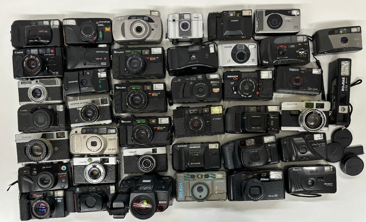 1円～/CANON/OLYMPUS/MINOLTA/FUJICA/etc.../コンパクトカメラ/フィルムカメラ/40点/まとめ/中古/大量/ジャンク/W022の画像1