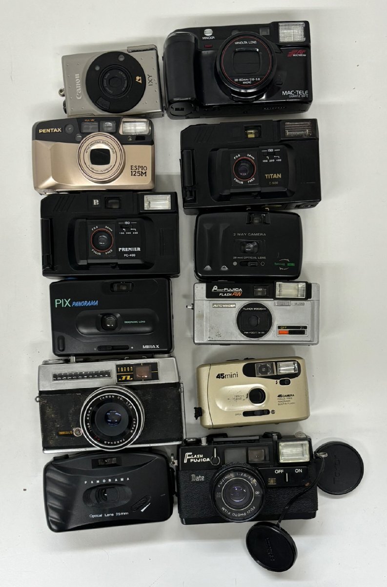 1円～/CANON/OLYMPUS/RICOH/MINOLTA/etc.../コンパクトカメラ/フィルムカメラ/30点/まとめ/中古/大量/ジャンク/W023の画像3