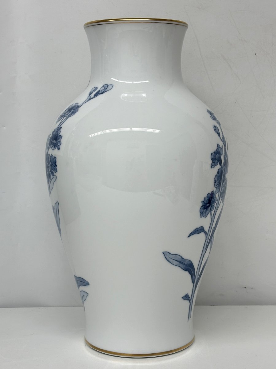 1 jpy ~/OKURA CHINA/ Ookura Touen / box attaching / vase / flower vase / flower go in / ceramic art / clay / Vintage / antique /W085